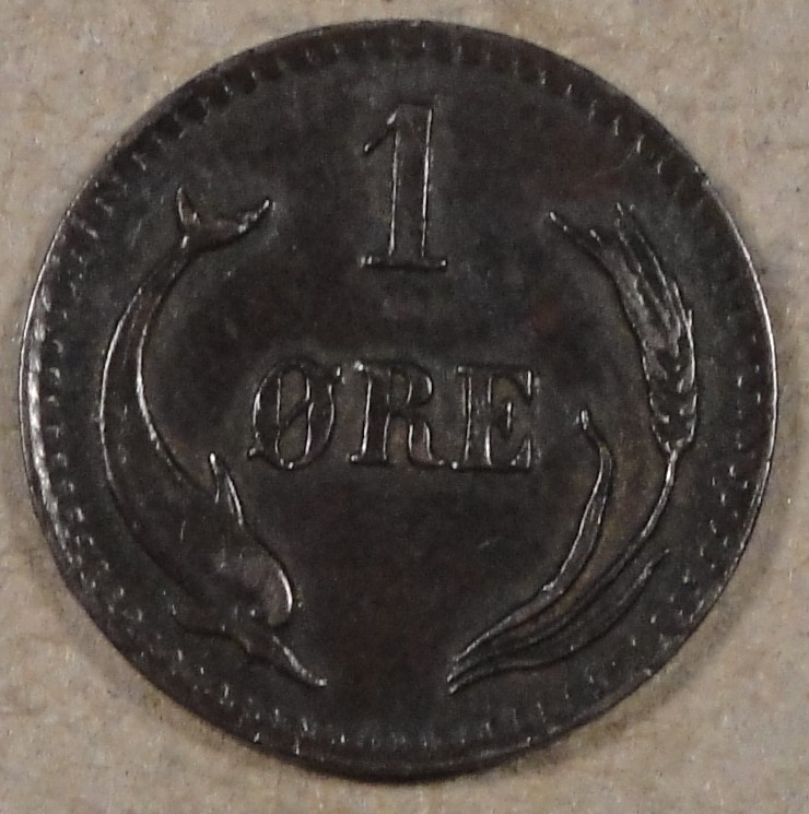 Denmark 1883 Ore Better Circulated Grade Coin