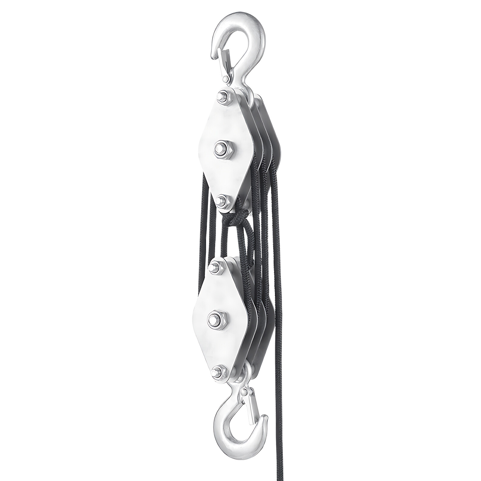 4400 lbs Rope Hoist Pulley System Block and Tackle 5:1 Lifting Ratio 100 ft Rope