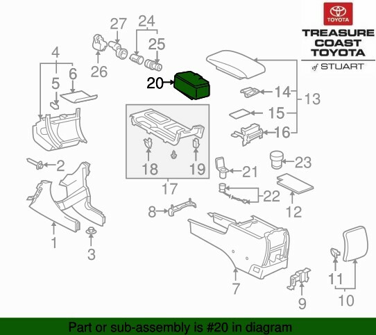 NEW OEM TOYOTA SOLARA 04-06 CENTER CONSOLE CUP HOLDER ASSEMBLY