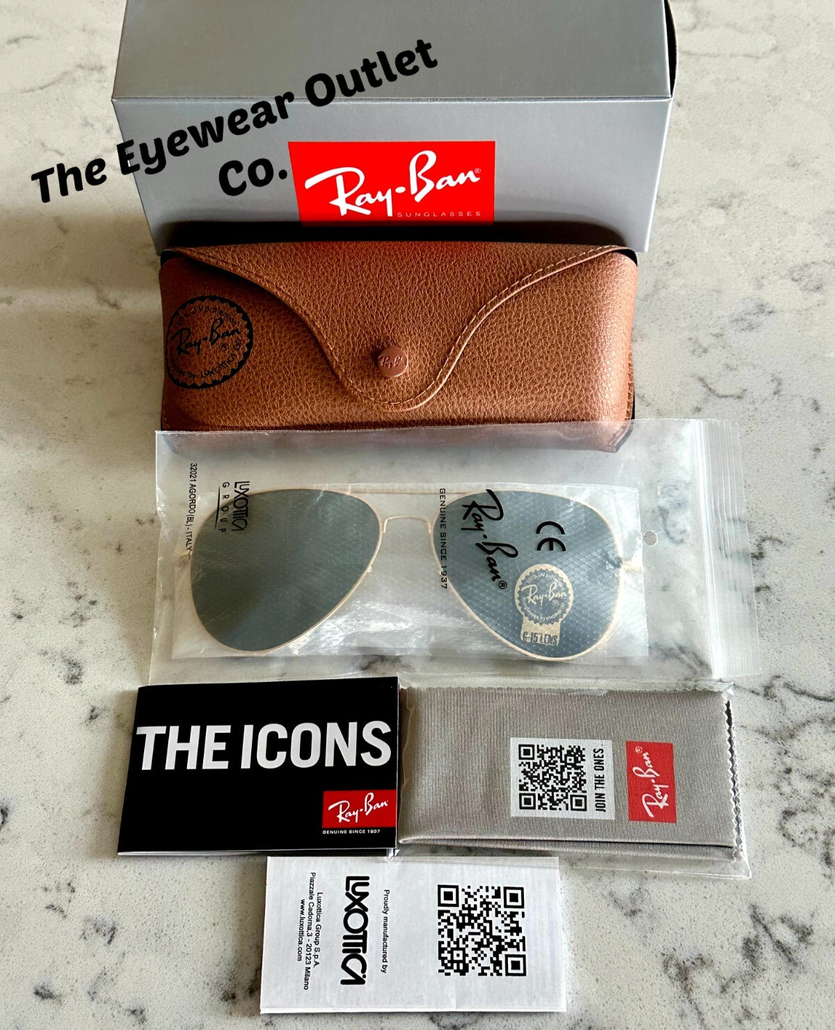 Store Display Rayban Classic Green G15 Lens Aviator RB3025 58 /62 Men Women