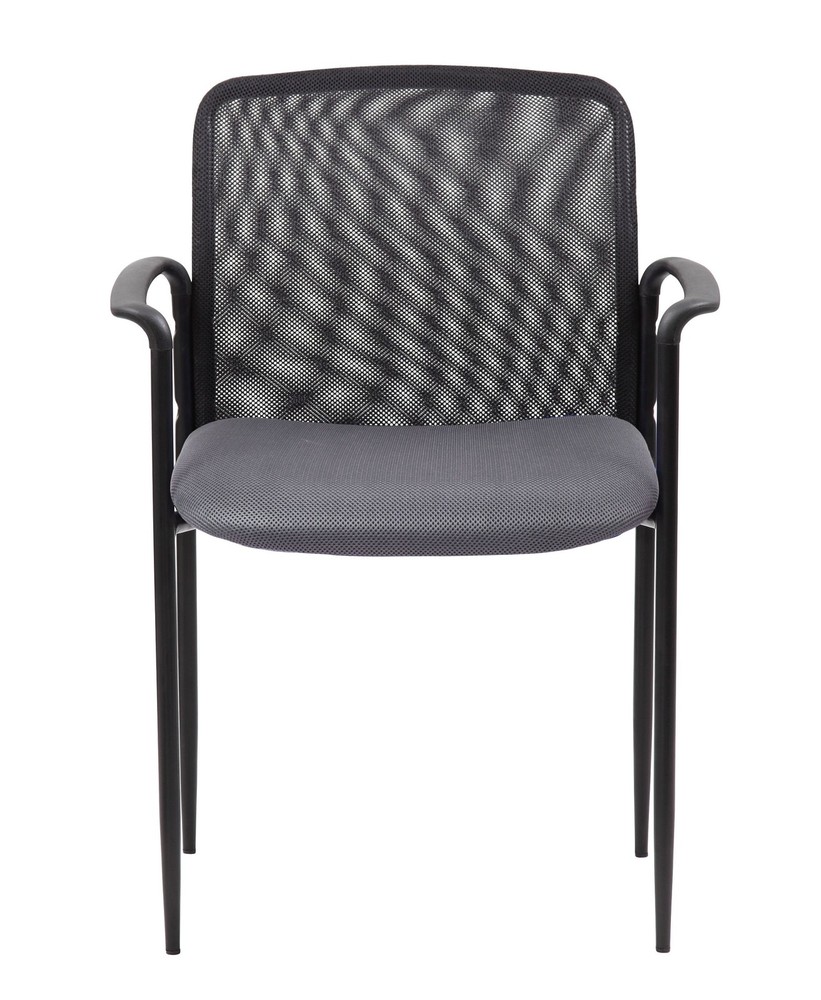 Boss Stackable Mesh Guest Chair - Grey MODEL # B6909-GY