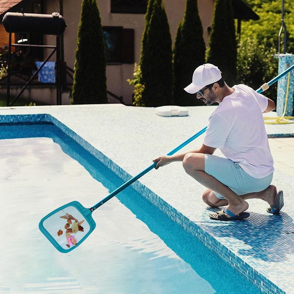 Premium 15ft Telescopic Pool PoleAdjustable 3-PieceTelescopic Pool Cleaning Pole