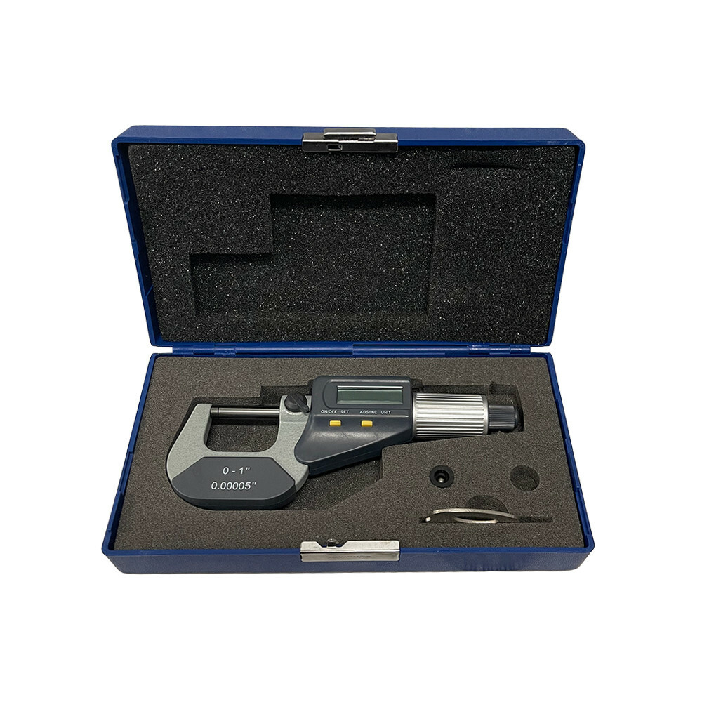0-1'' Digital Electronic Outside Micrometer Mechanical Tool .00005'' Resolution