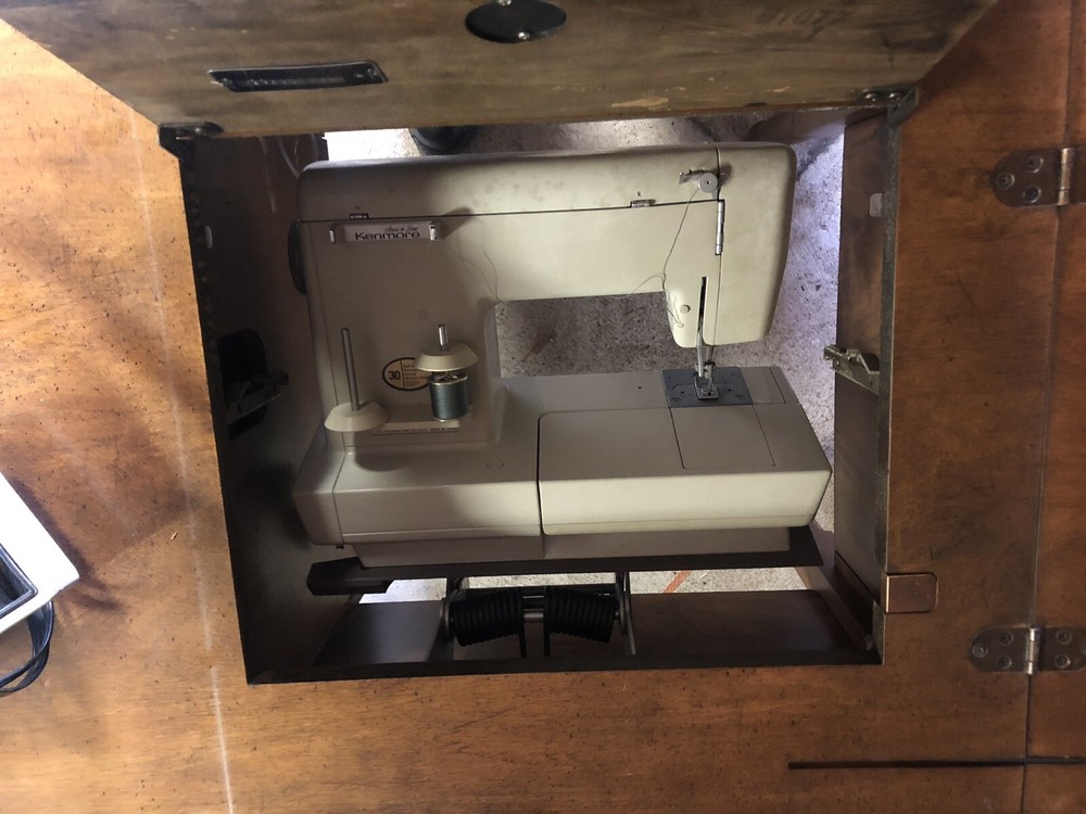 Sears Roebuck sewing machine with cabinet   model #56696765
