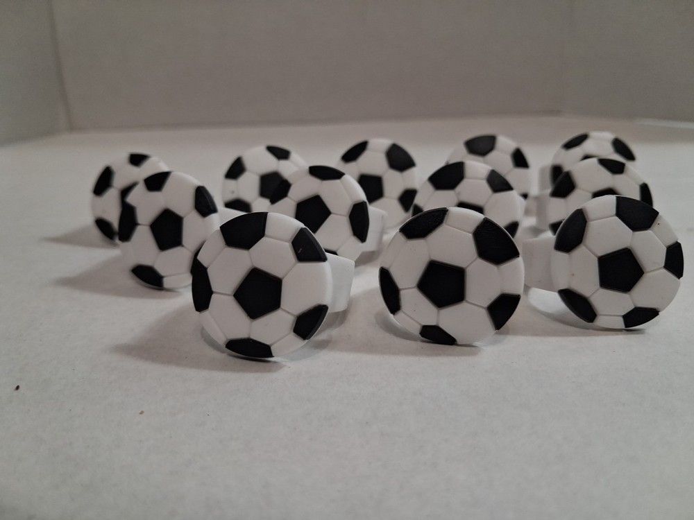 12 Pack Solid Rubber Soccer Ring Bundle 11/16" (Inside Diamiter) Party Gift New