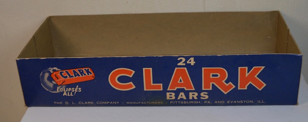 Vintage Clark Bar Candy Box - 24 Count . Complete - Very Nice