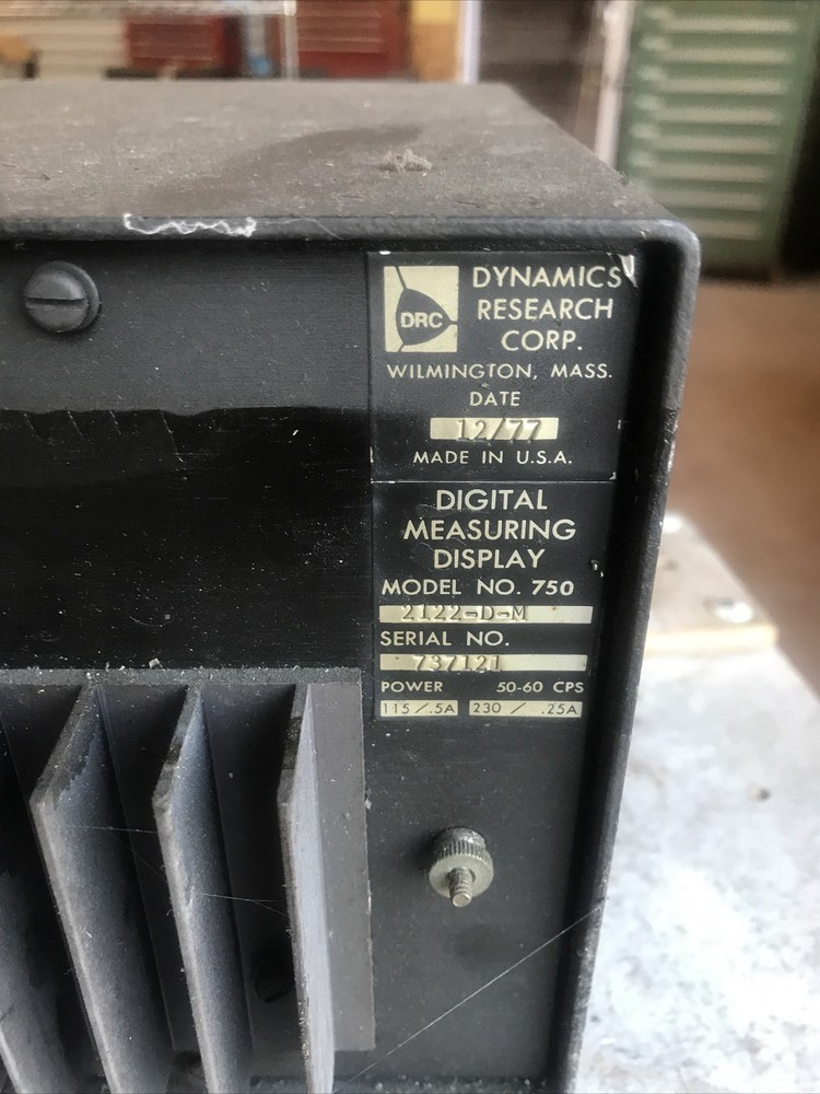 DRC Dynamics Digital Measuring Display Model 750 DRC 100M