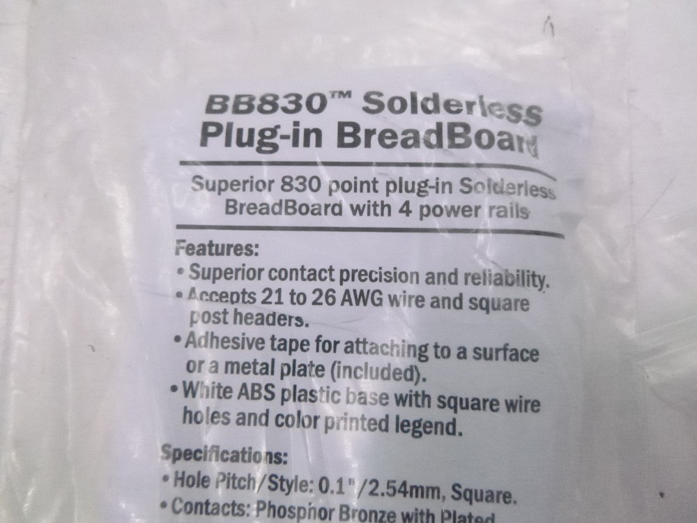 3 PACK BusBoard Prototype Systems BB830 Solderless Plug-In BreadBoard
