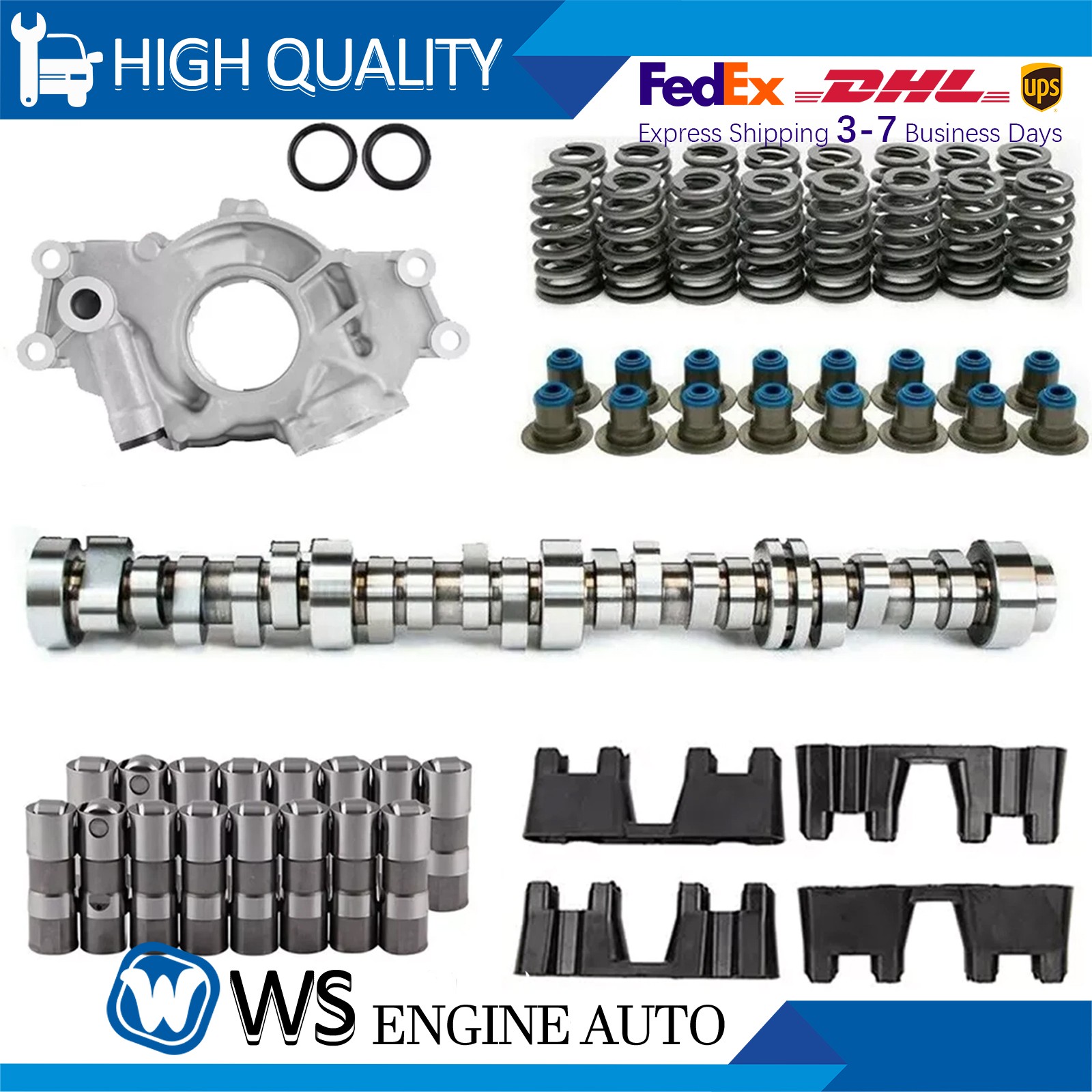 NON AFM Stage 2 Camshaft Lifter Kit For 99-13 GM Chevy LS Truck 4.8 5.3 6.0 6.2