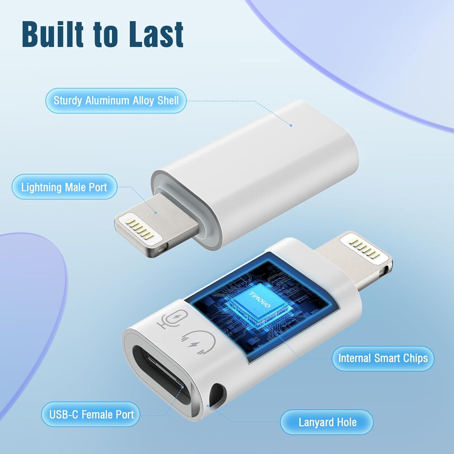 5.8 USB Type C Female to iOS Male Adapter For iPhone 14/13/12/11/XR/XS/SE 3 Lot