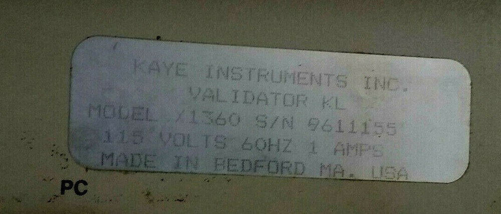 KAYE Validator KL X1360 Thermal Validation System