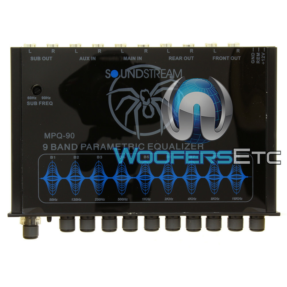 SOUNDSTREAM MPQ-90 9-BAND PARAMETRIC EQUALIZER 8 VOLTS MAX OUTPUT for AMPLIFIER