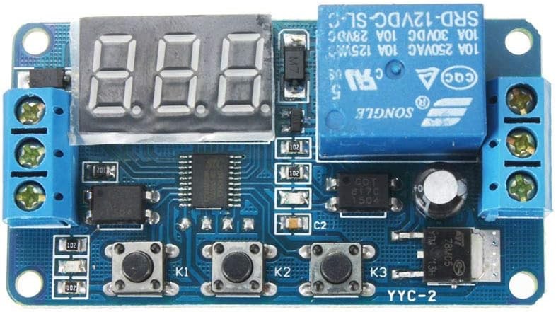 DC 12V Time Delay Relay Module, 0.1Sec to 999Min Adjustable