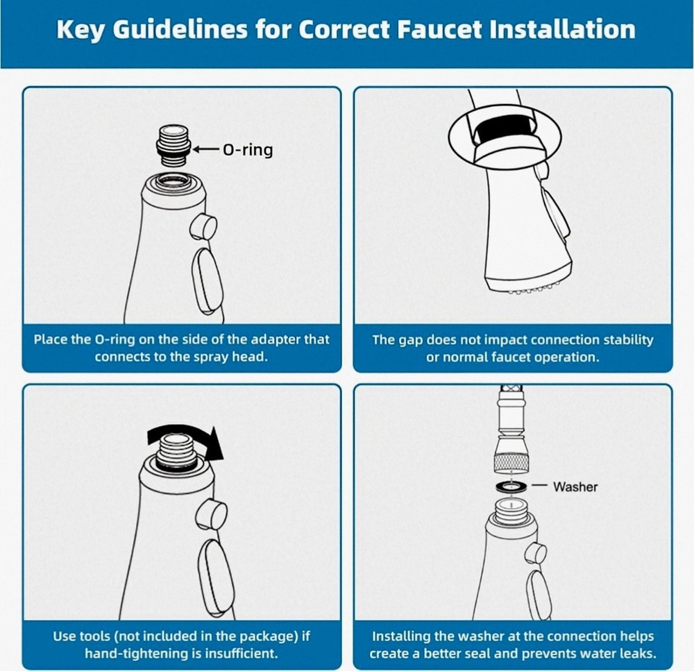 Universal Pull Down Kitchen Faucet Head Replacement, 1.8 Gallon, Brushed Nickel
