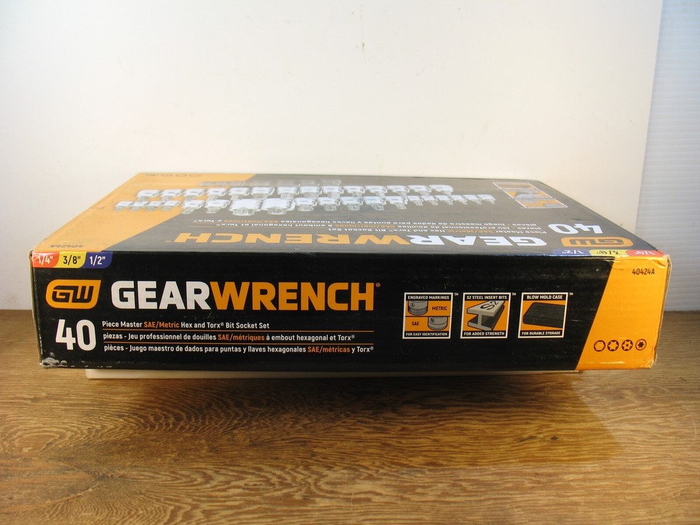 NEW EMPTY Gearwrench 40 pc Hex and Torx Bit Socket Case *EMPTY CASE* 40424A