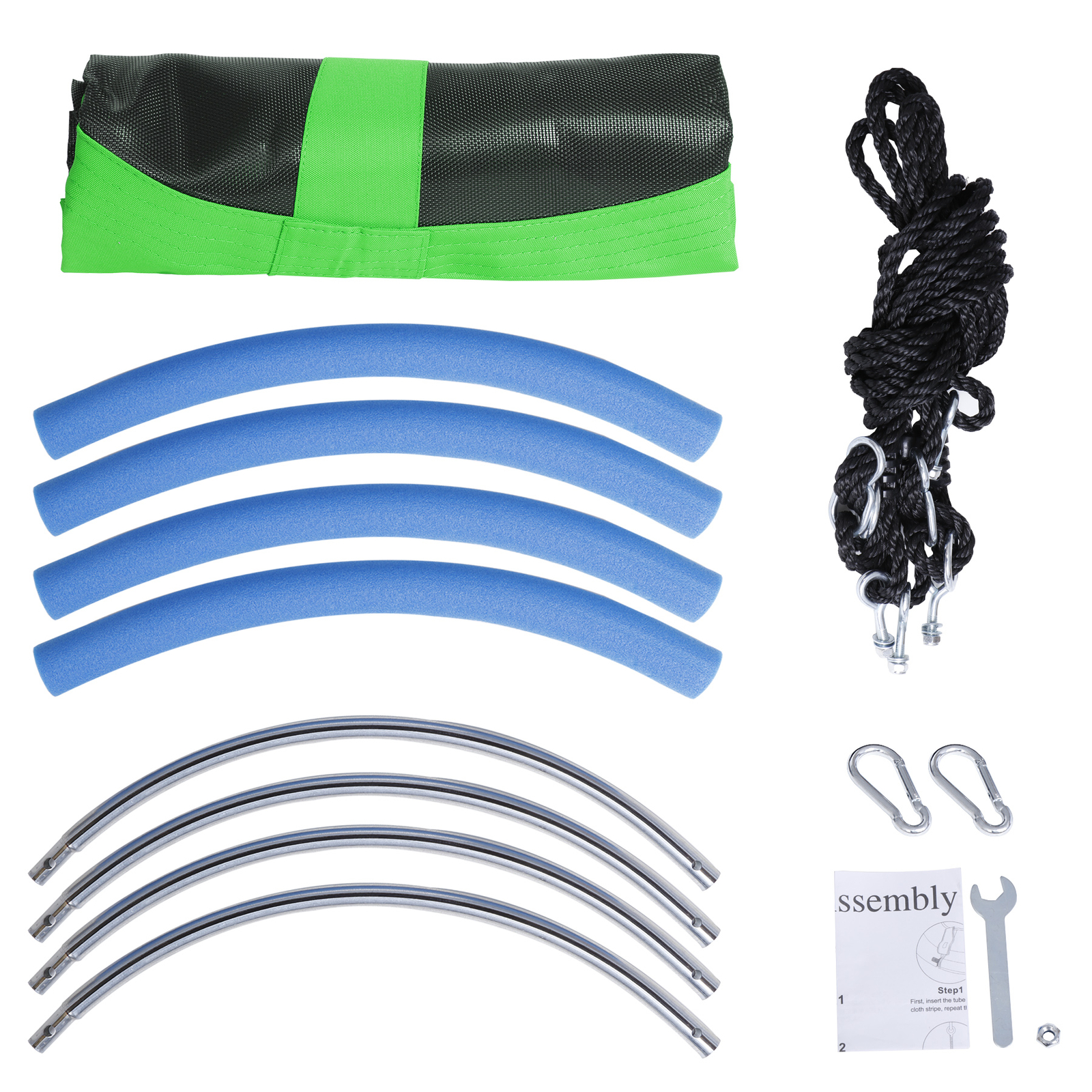 800lb 40" Round Saucer Tree Swing Seat Waterproof W/Hanging Rope for Kids Green