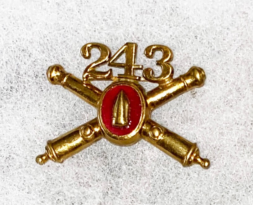 243rd Coast Artillery Numbered Officers Collar Device