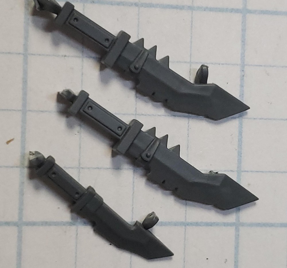 Warhammer 40k Ork Bits Kommando Slung Choppas No Hands Set #72