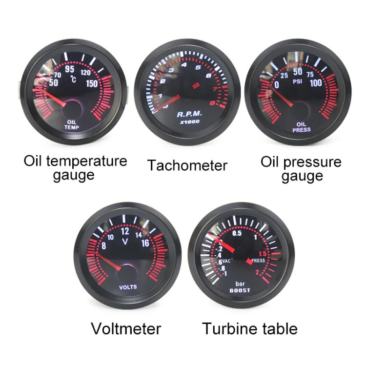 52mm 12V Universal Car Modified Tachometer, Tachometer