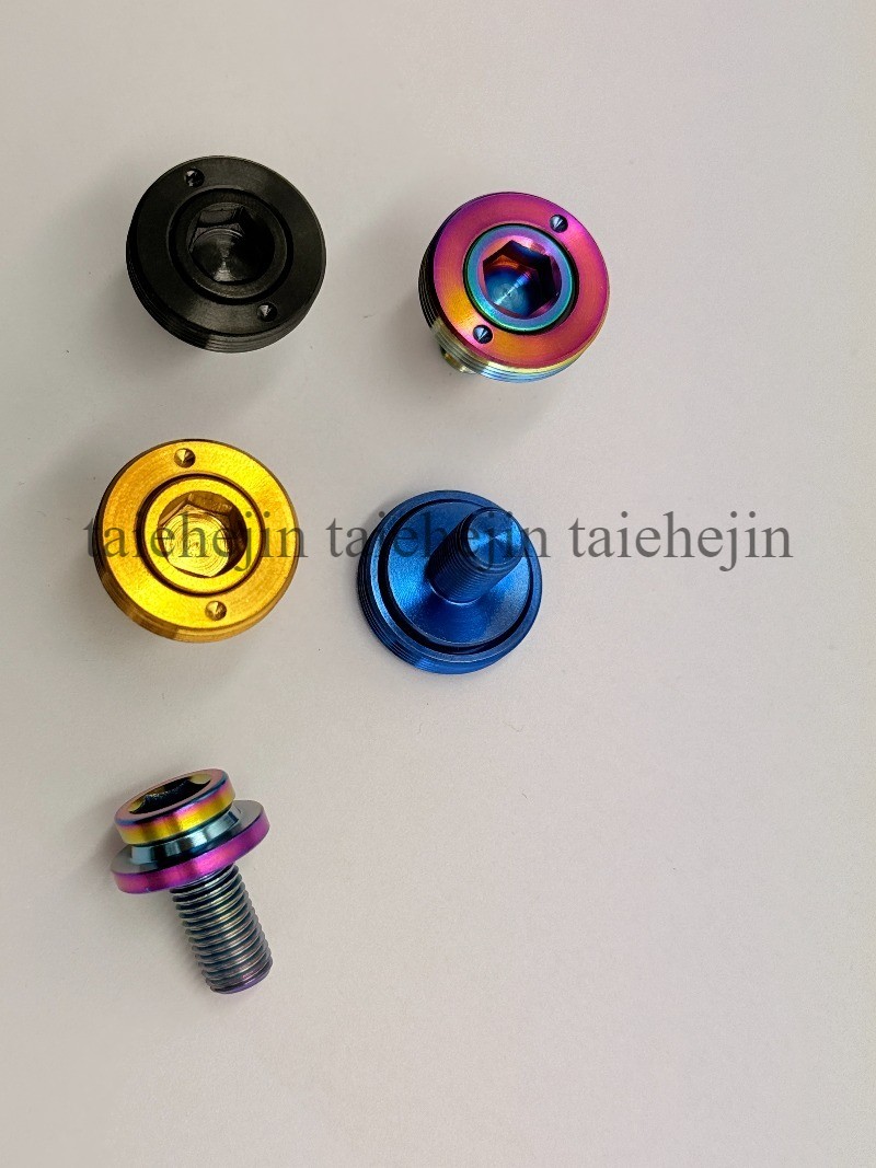 M8x15mm Bike Crank Titanium Bolts Screws Square Taper Bottom Bracket Ti Bolt Cap