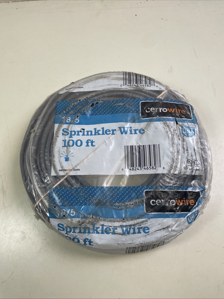 Cerrowire 100 FT 18/5 Black Solid Copper Sprinkler Wire