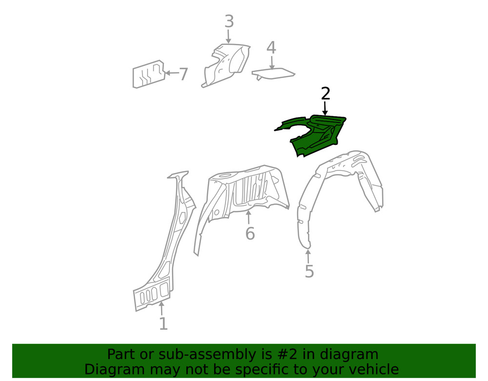 Genuine GM Inner Panel 25950070