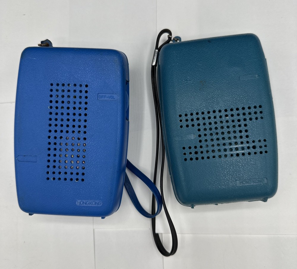 2 Vtg Handheld Solid State Radios For Parts - B/E & International