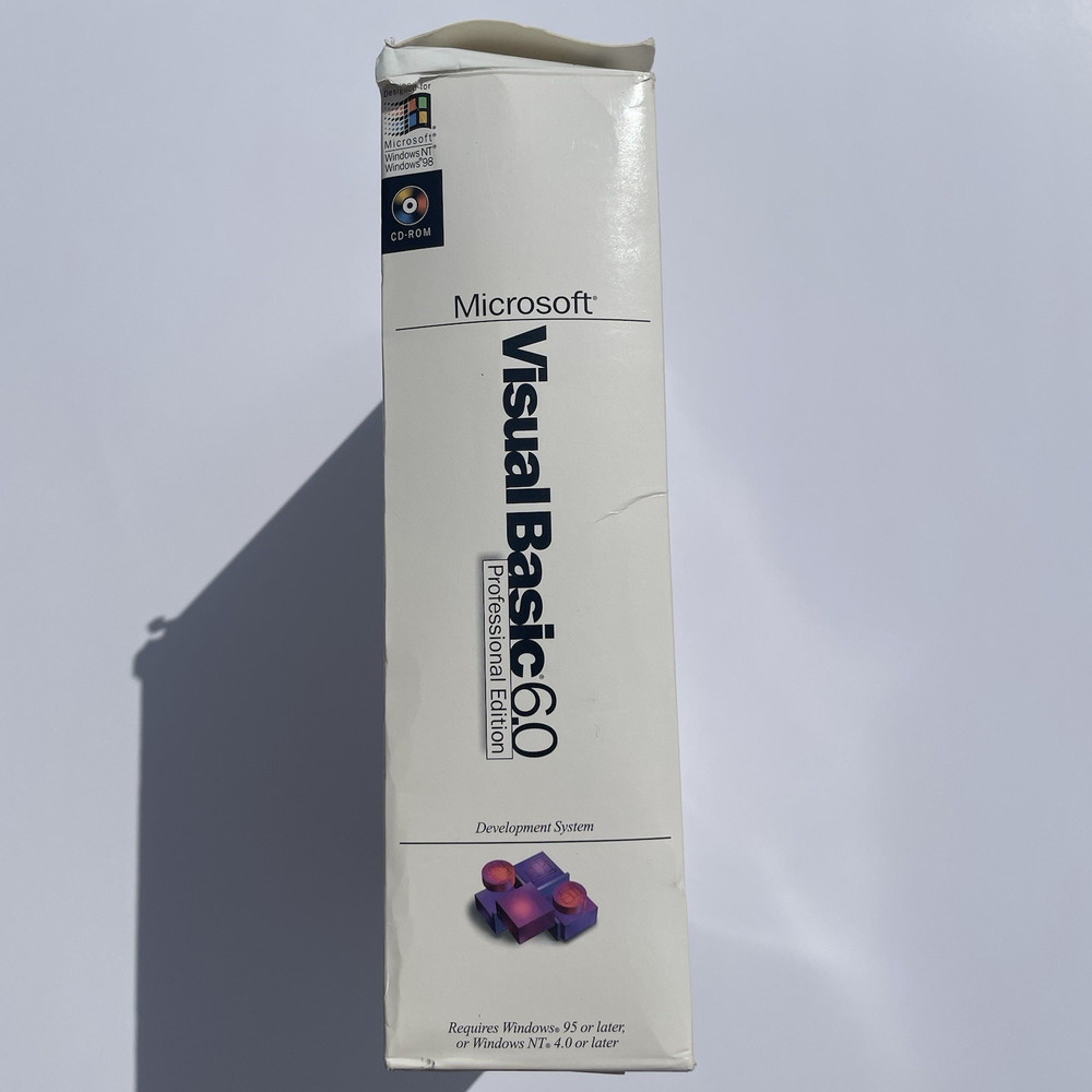 Microsoft Visual Basic 6.0 Professional Edition Pro 6 203-00490 Full Retail