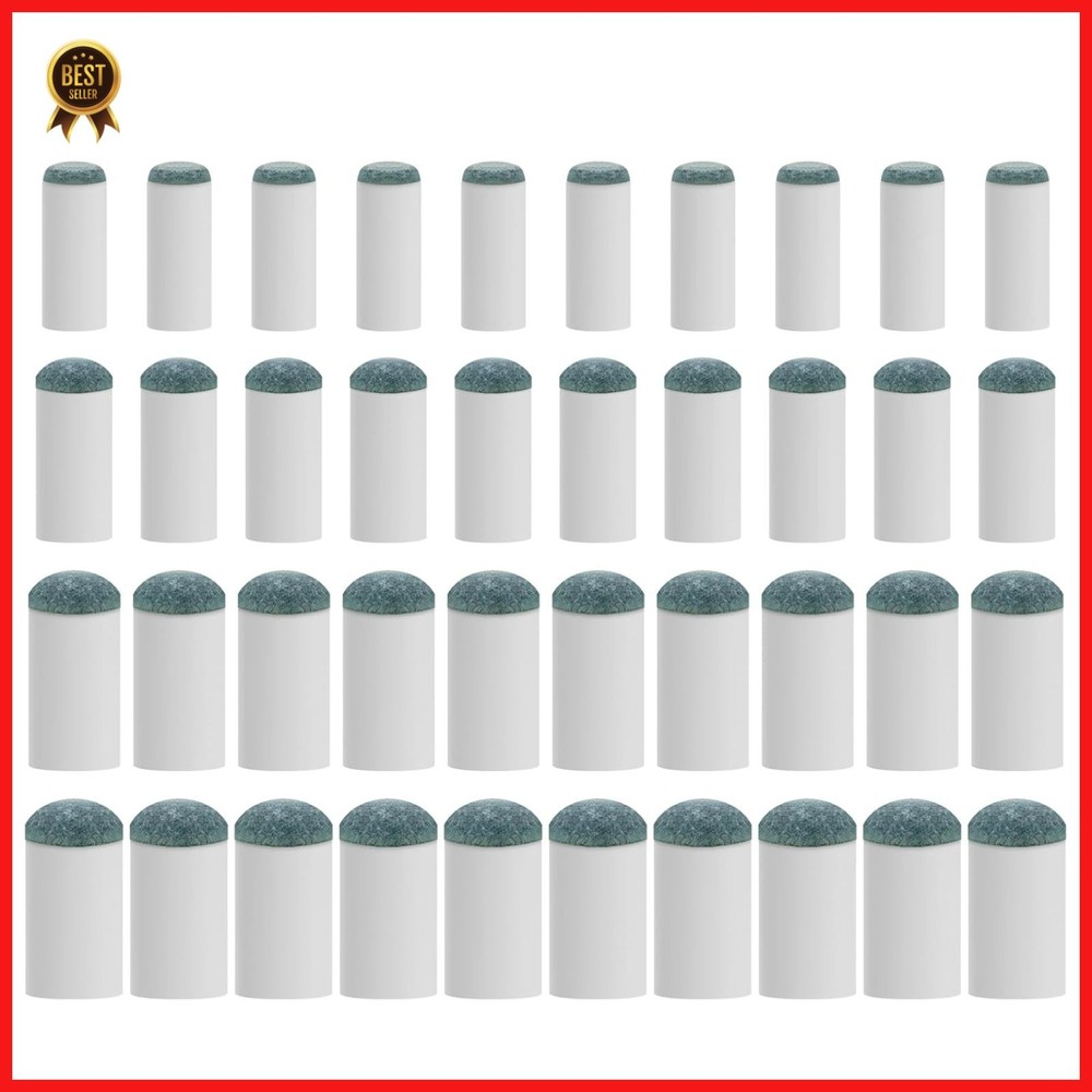 40PCS Slip On Pool Cue Tips Replacement Kit 9-13MM Sizes