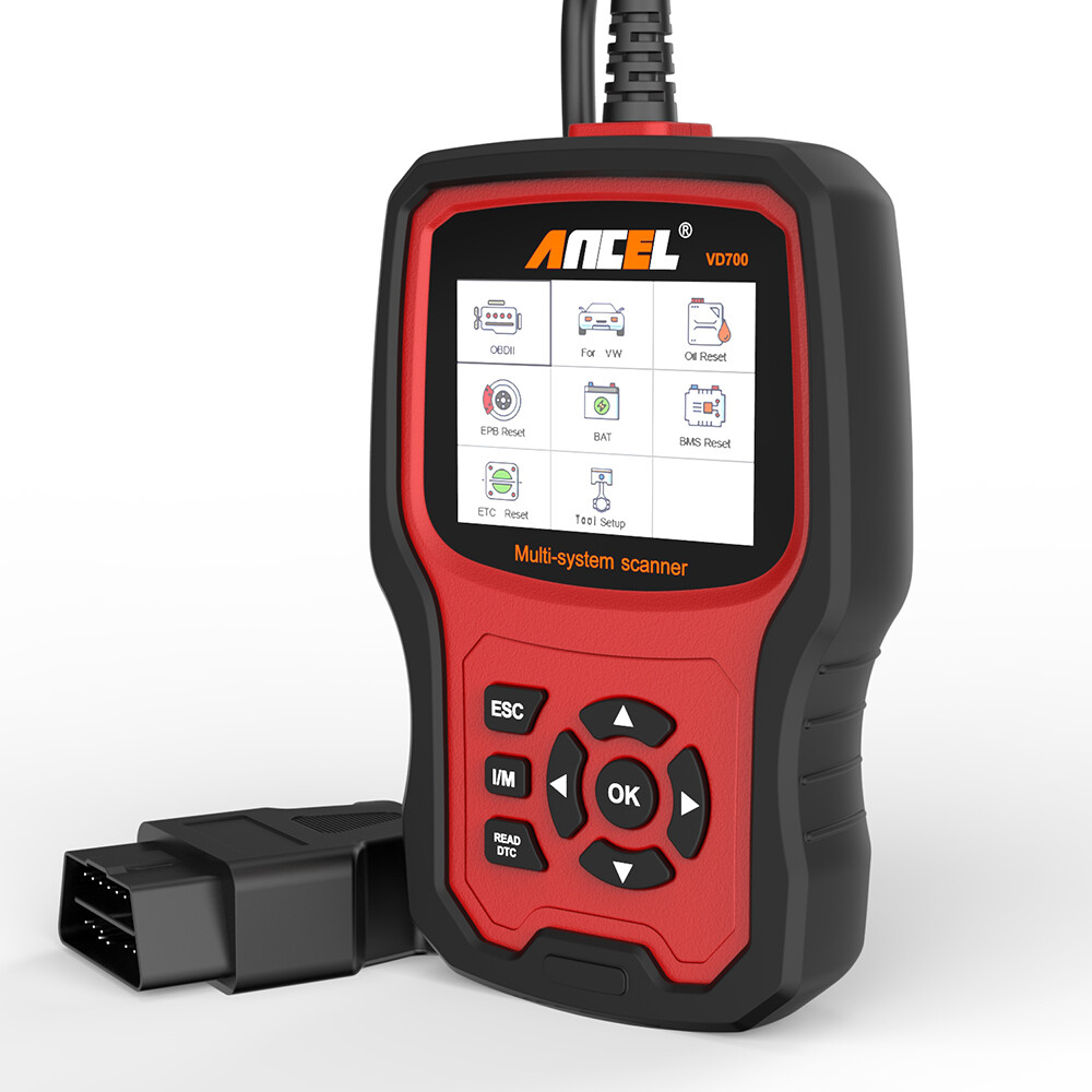 ANCEL VD700-US Auto Full System OBD2 Diagnostic Scanner Tool EPB ABS TPMS Reset