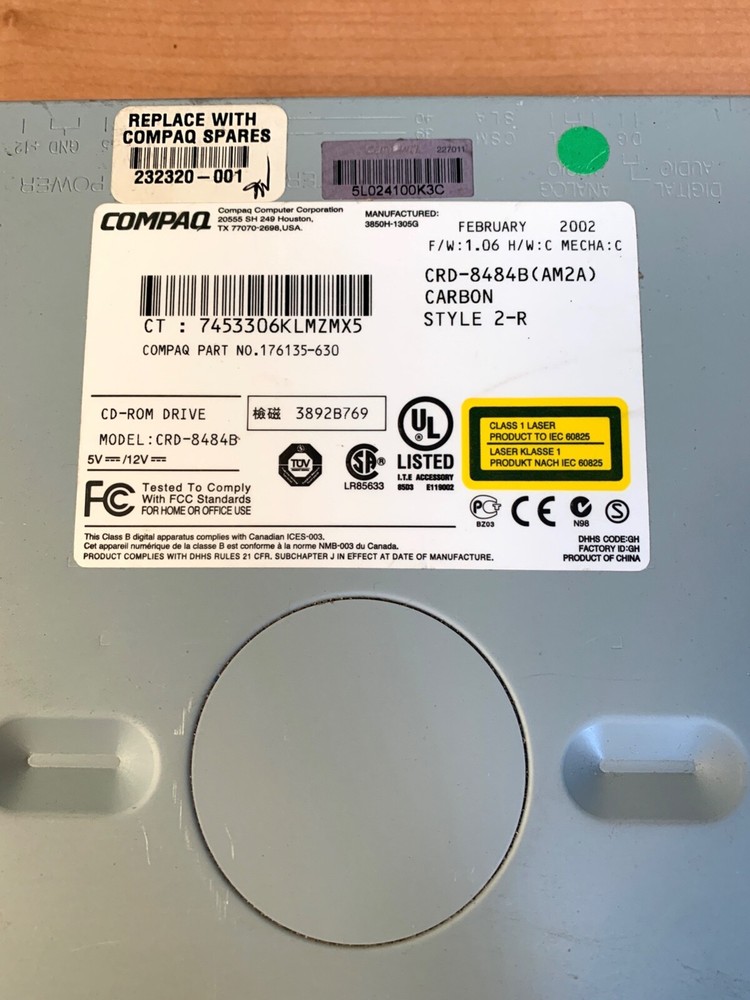 COMPAQ CRD-8484B CD-ROM Drive - Tested