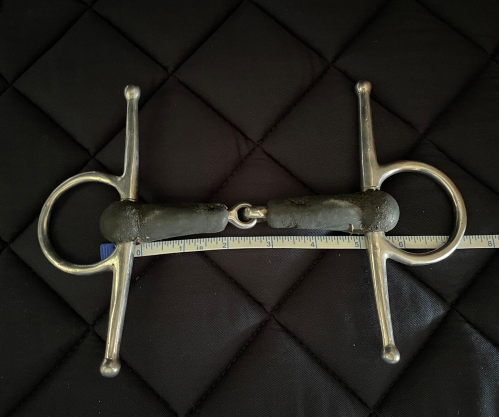 Rubber  Full Cheek Snaffle Horse Bit 5”