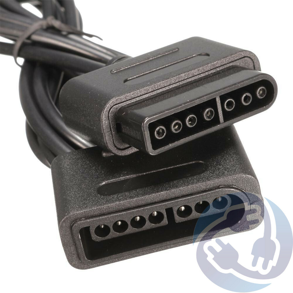 Lot 2x Controller Extension Cable for Original Super Nintendo SNES Game Pad 6 ft