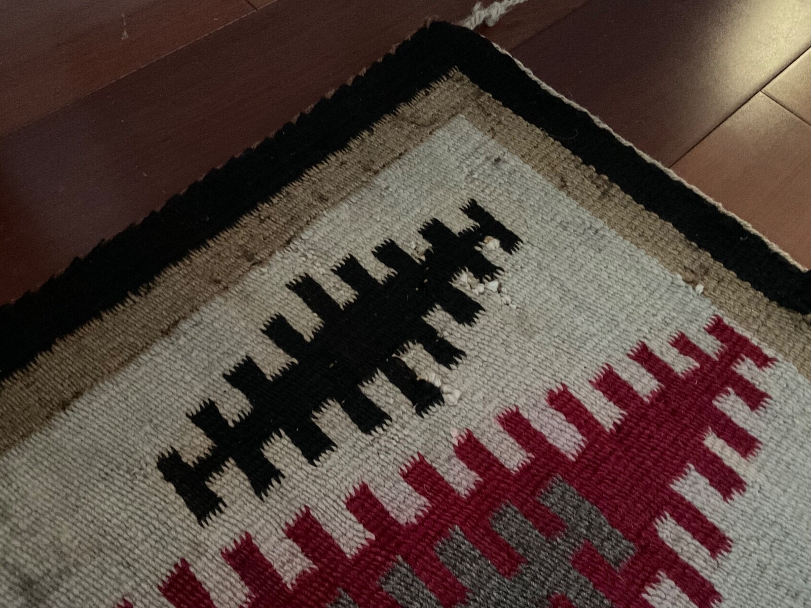 Old NAVAJO RUG Antique Vintage Rug Indian Native American Used needs repair