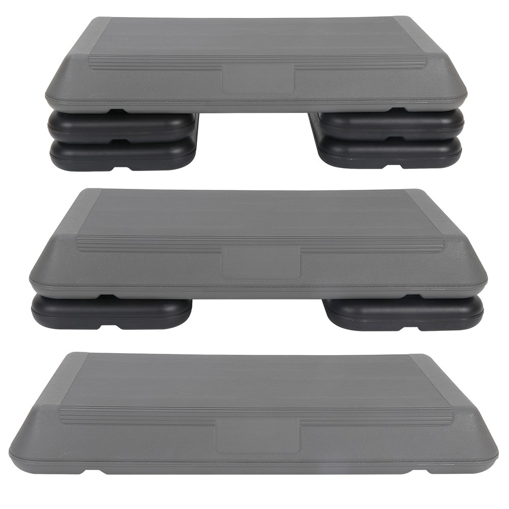 Aerobic Step Exercise Home Gym Workout Versatile Stepper w/ 3 Level Risers 28"