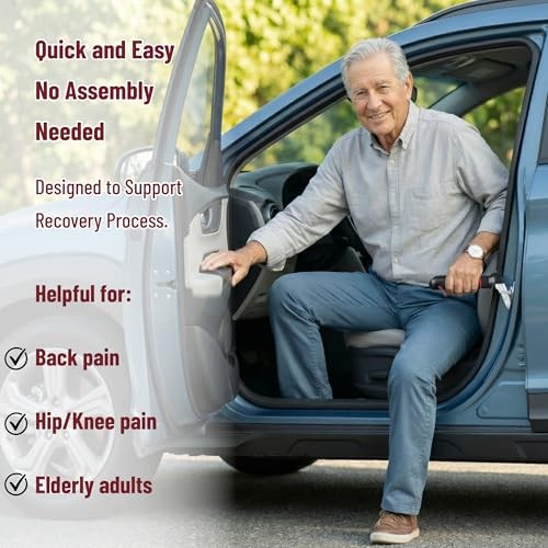 Bates- Car Door Handle for Elderly, 2 Pack, Car Assist Handle for Elderly, Red