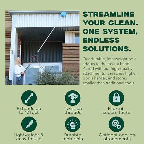 EVERSPROUT Pro Pole, poste de extensión resistente de 5 a 12 pies (3 etapas),