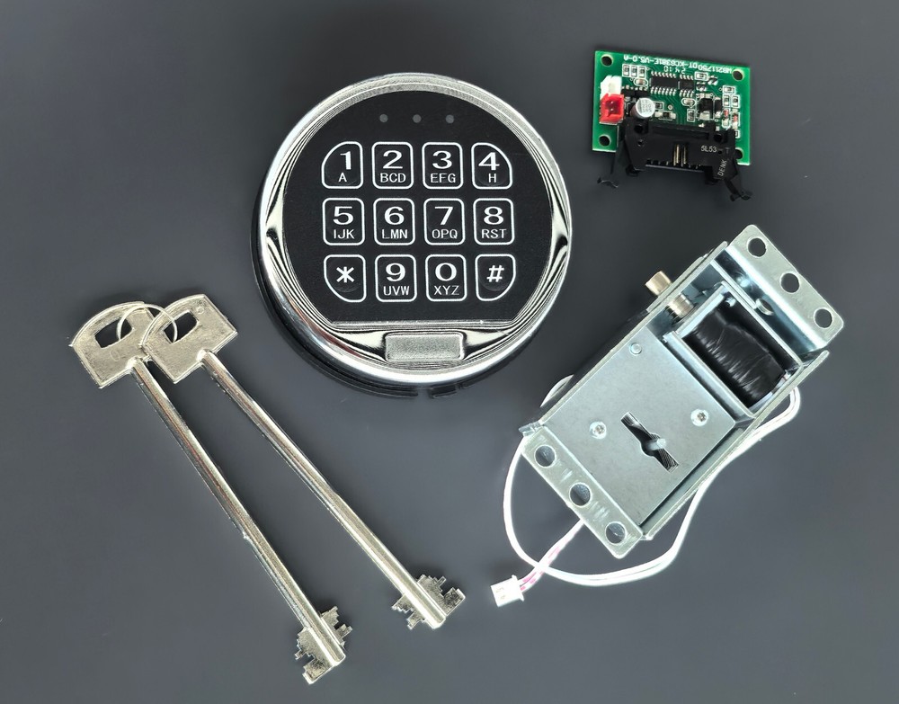 Gun Safe Lock Replacement Electronic Safe Lock & Solenoid Lock & 2 Key