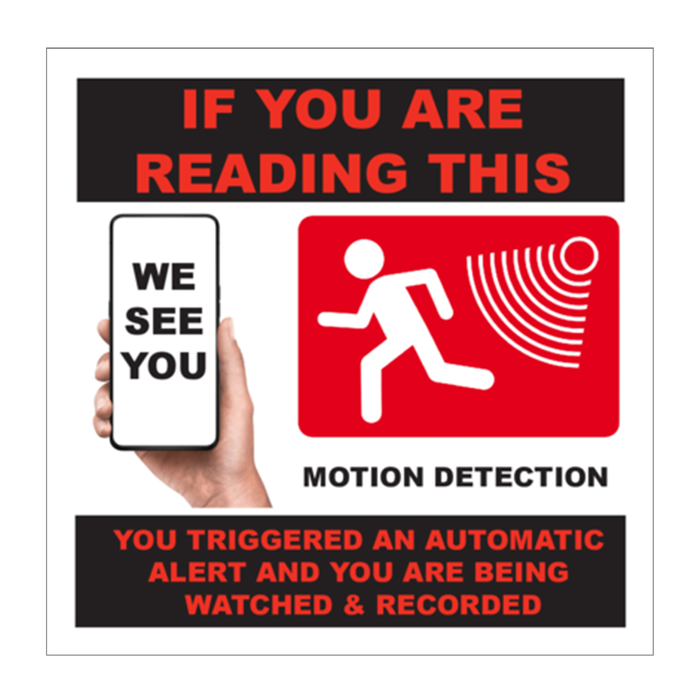 Motion Detection Camera Smart Phone Security Stickers / 6 Pack + FREE Shipping