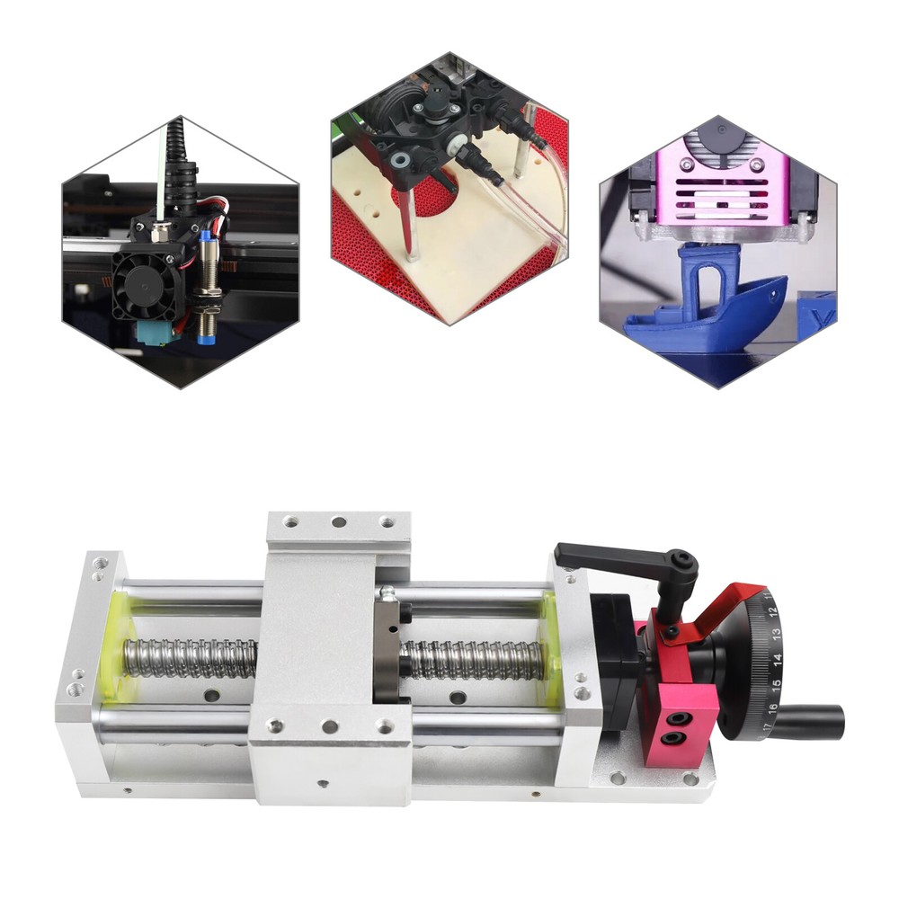 1605 Double Optical Axis Linear Rail Guide Linear Stage Actuator 100mm Ballscrew