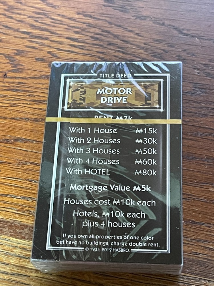 2017 Monopoly Millionaire - Replacement Deed cards (sealed)
