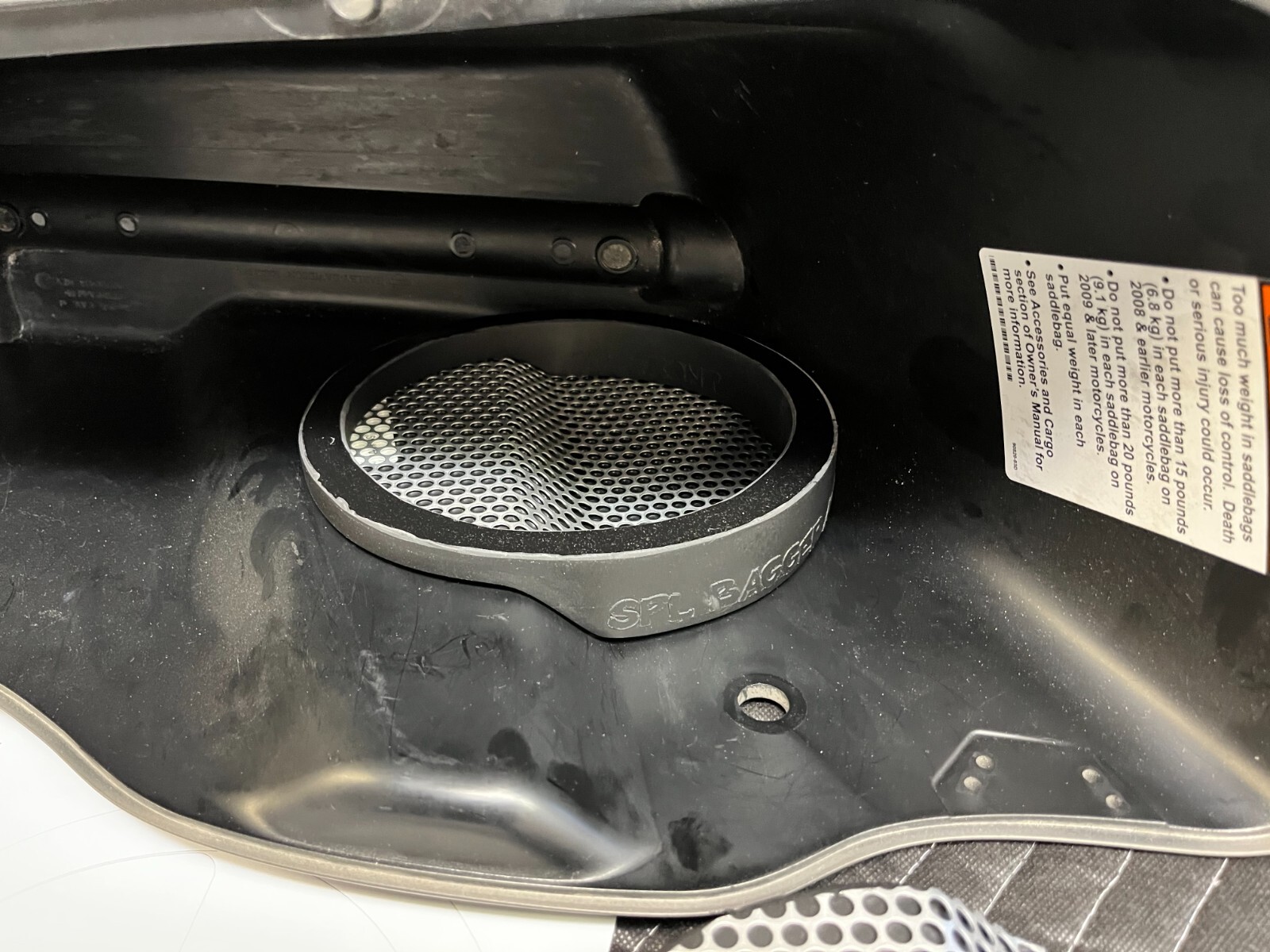 8" Quad Harley Saddlebag Speaker Mounting Ring Adapters w/GRILLS 2014-2023