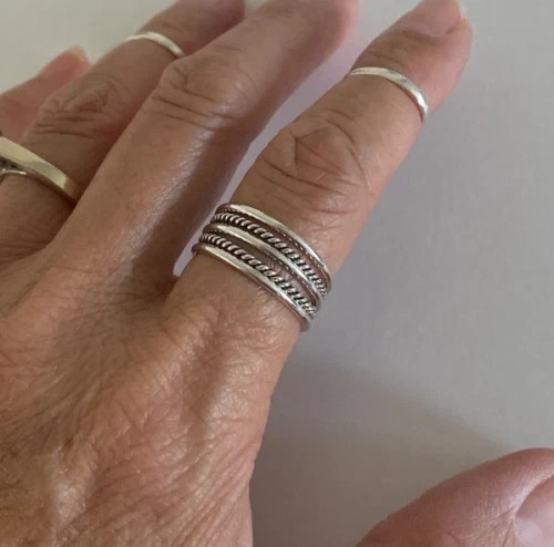 925 Sterling Silver Band Statement Ring& Stackable Ring Handmade Ring All Size
