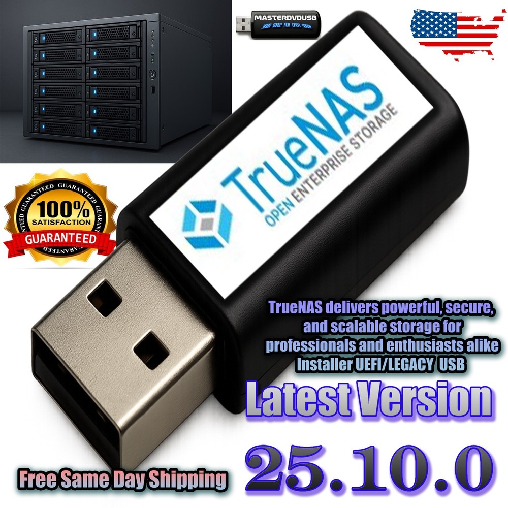 TrueNAS 25.20 USB Installer Flash Drive – Build a Rock‑Solid Home Cloud Server