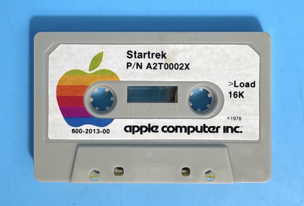 Apple II Starwars & Startrek A2T0002X 600-2013-00 Integer BASIC Cassette
