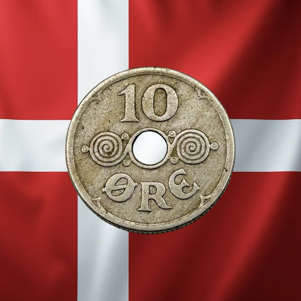1935 Denmark 10 Ore - Combined Ship