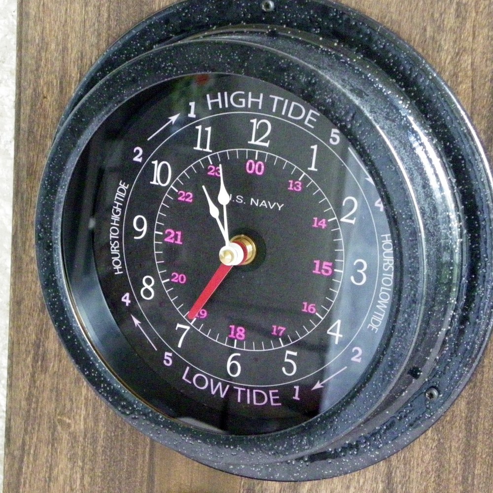CAPTAIN'S TIME AND TIDE WALL CLOCK LARGE 9"