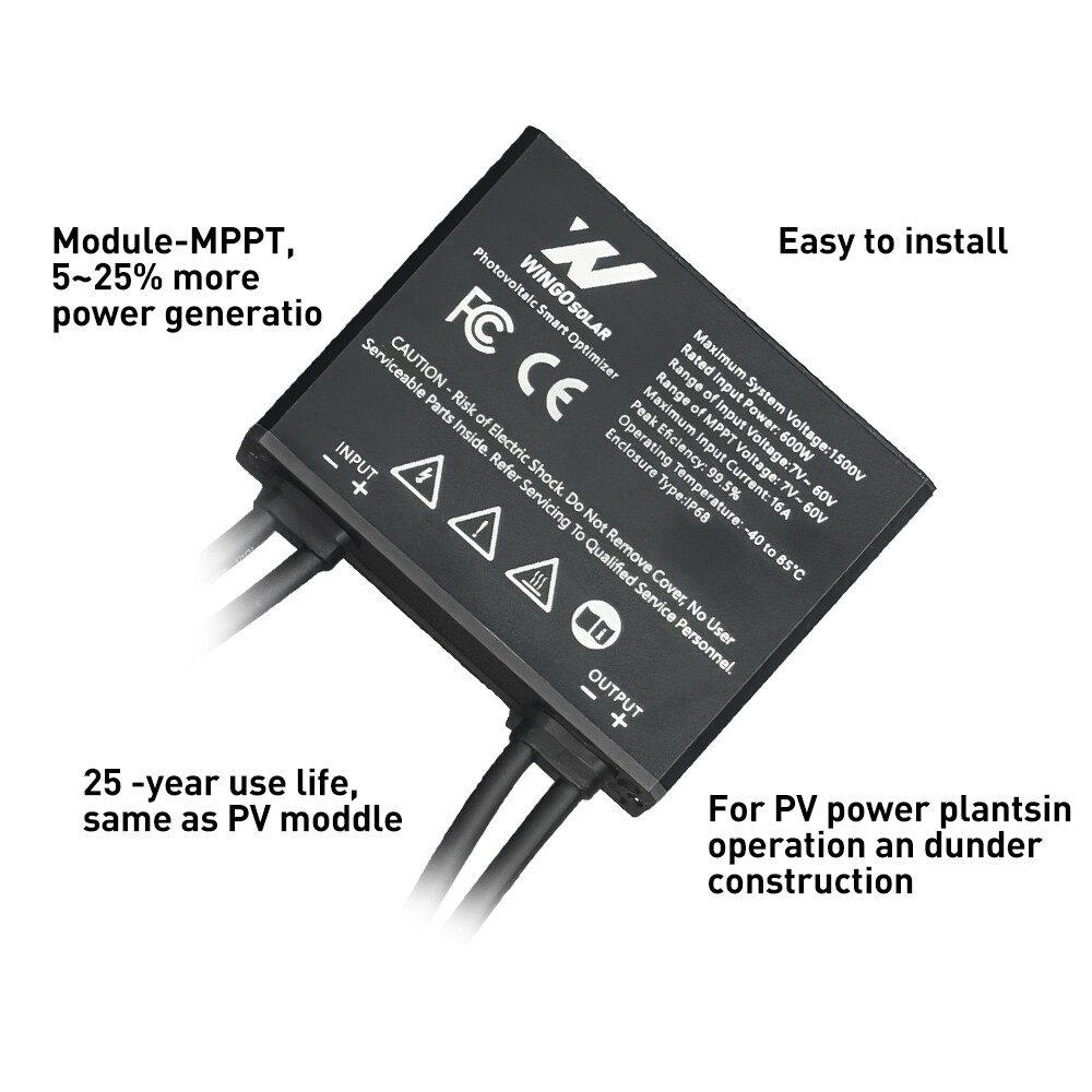 600W PV Power Optimizer MPPT Solar Optimizer, IP67 Waterproof, High Efficiency
