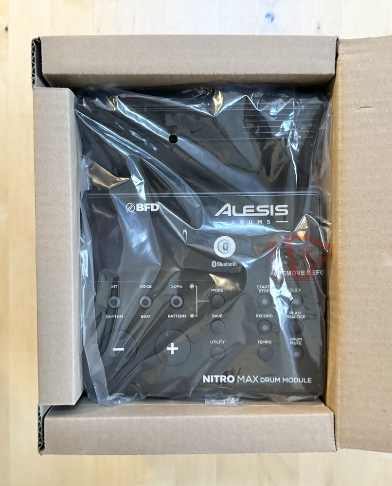 NEW Alesis NITRO MAX Drum Module w Cable Snake/Power Adapter - Machine Brain