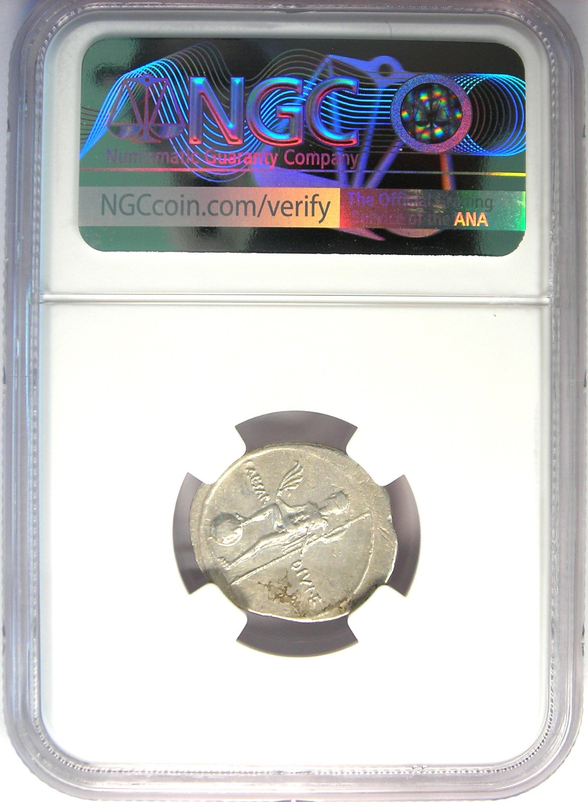 Augustus AR Denarius Silver Octavian Roman Coin 31 BC - Certified NGC XF (EF)